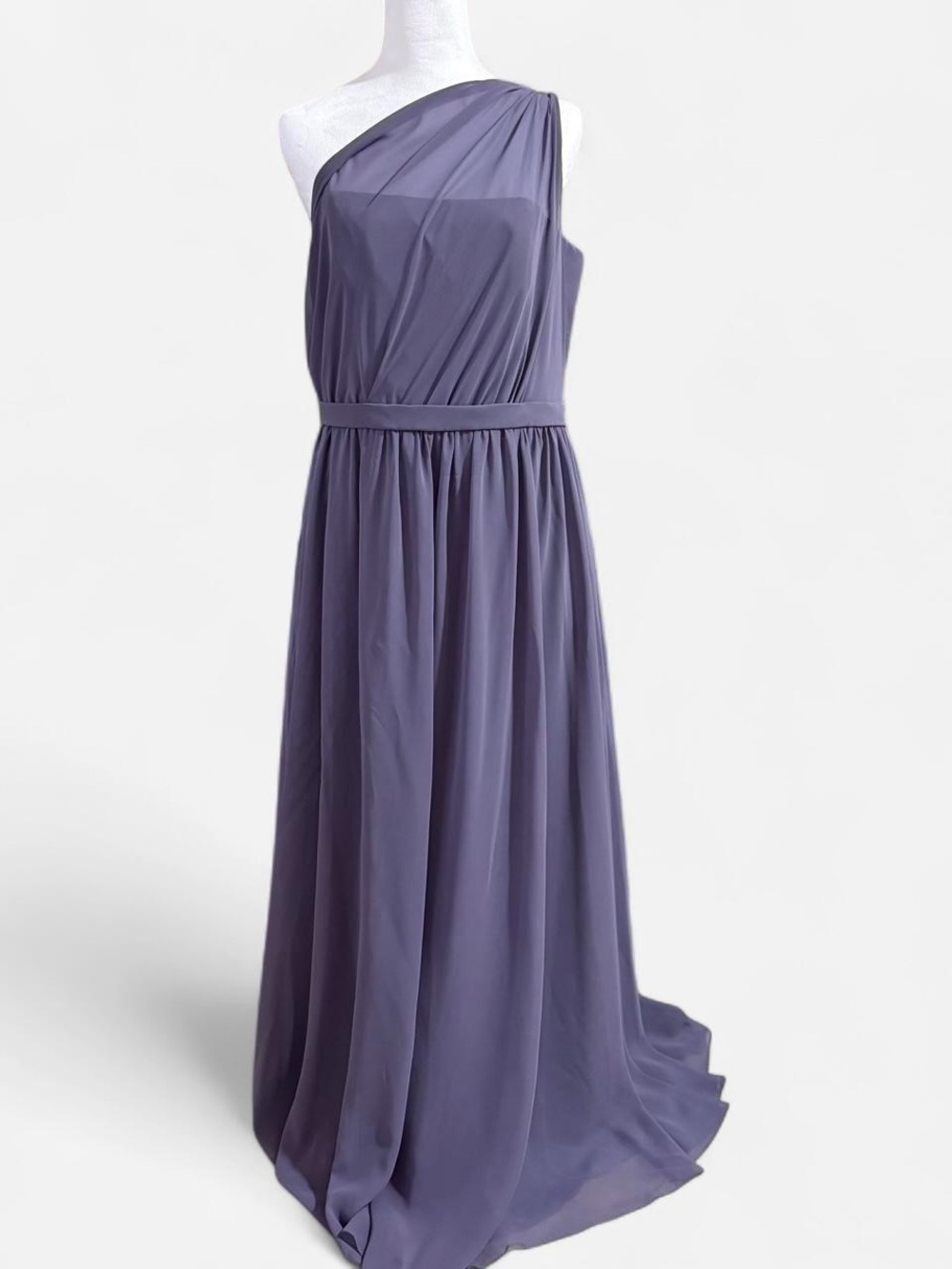 Alfred Angelo One-Shoulder Dusty Purple Evening Gown